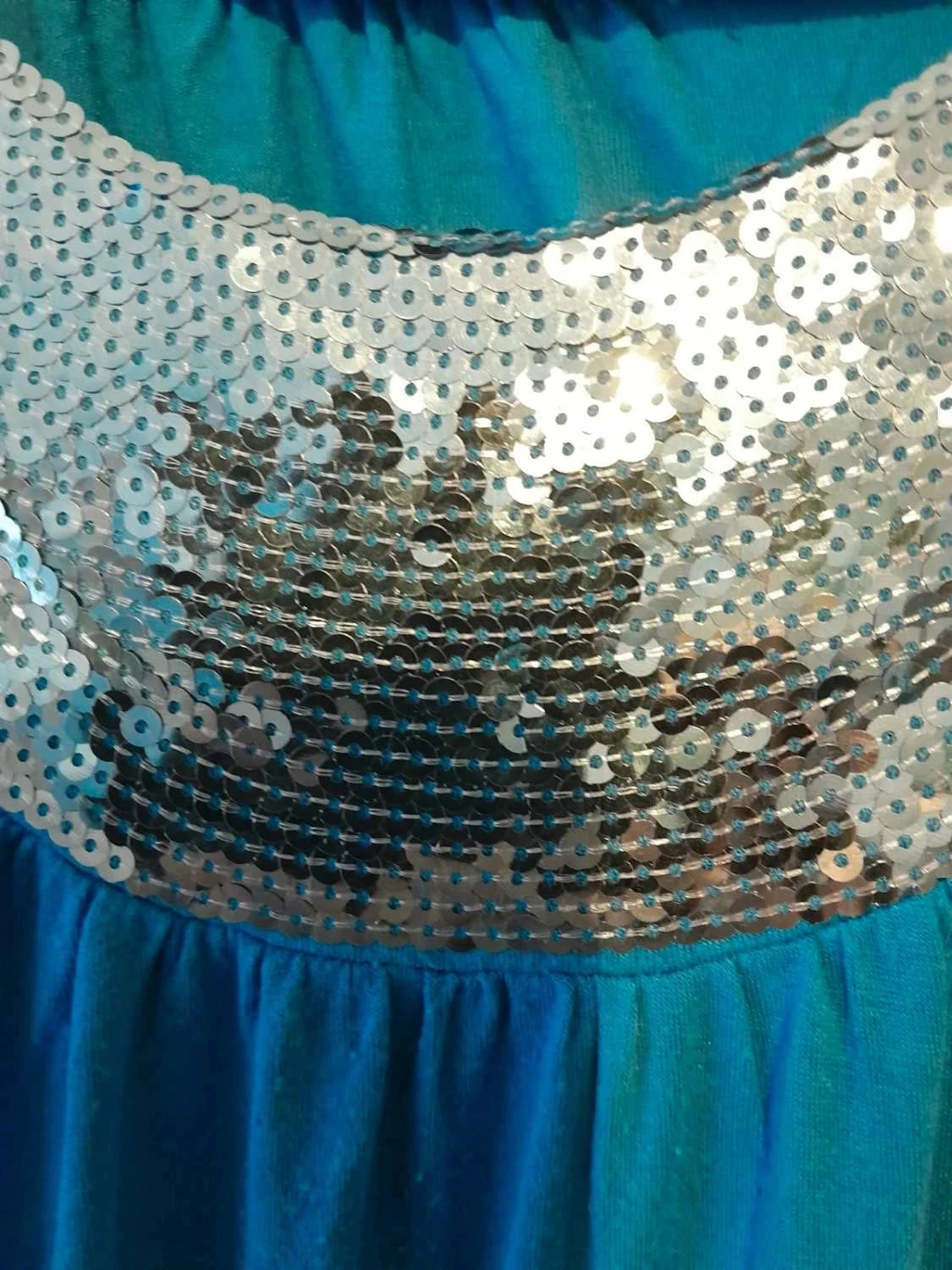Vestido azul, Talla Única, con pedrería – photo 5